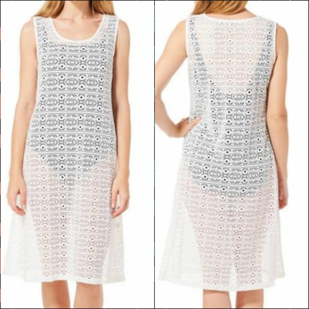 Stylish crochet design swim cover-up